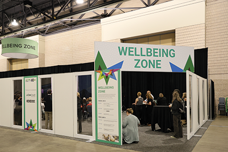 Sign that says Wellbeing Zone