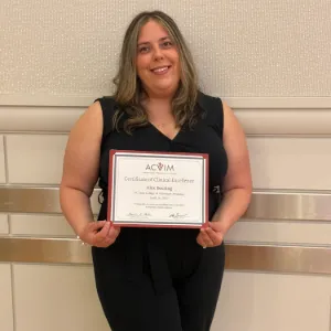 Person holding certificate