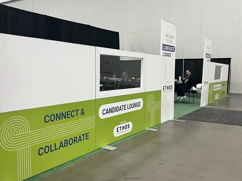 signs that read candidate lounge