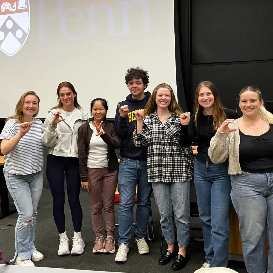 PennVet Students use sign language to spell SCACVIM