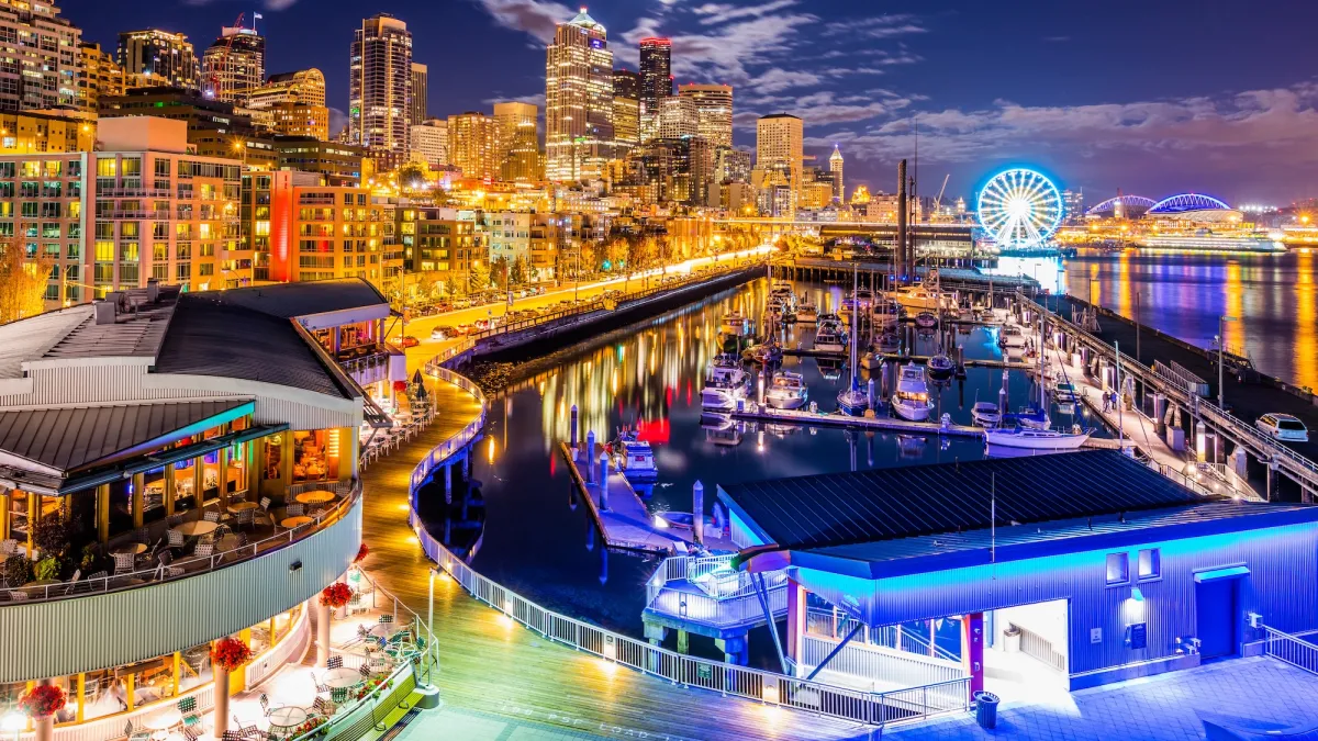 Seattle at night