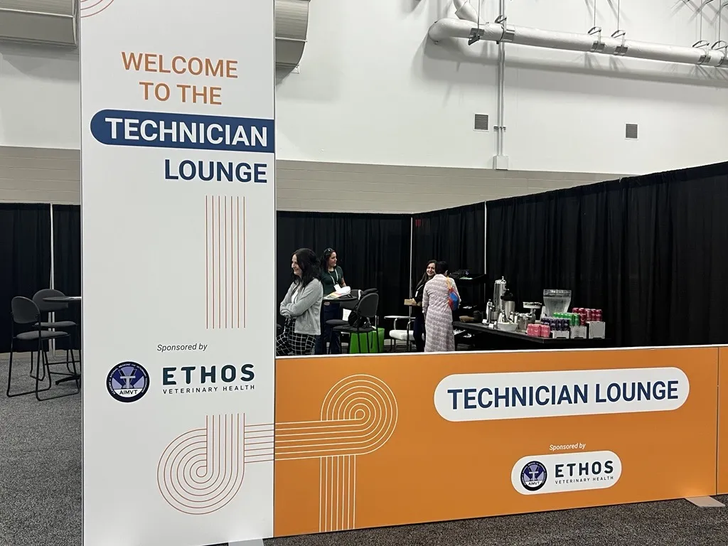 signs that read Technician Lounge