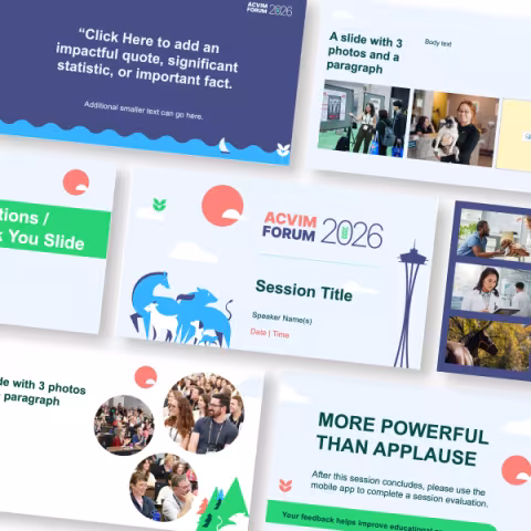 Mockup of sample of slides within powerpoint template