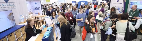 Busy exhibit hall