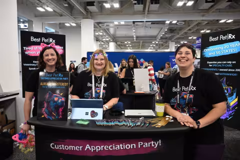 Best Pet RX booth in exhibit hall
